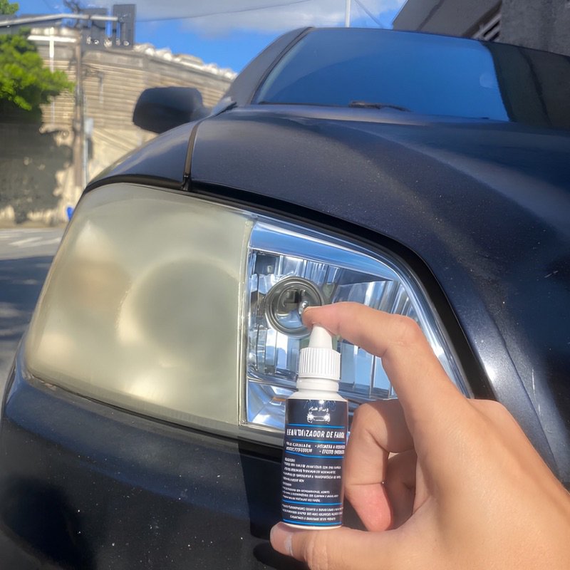 Revitalizador de farol remove amarelado e aspecto fosco