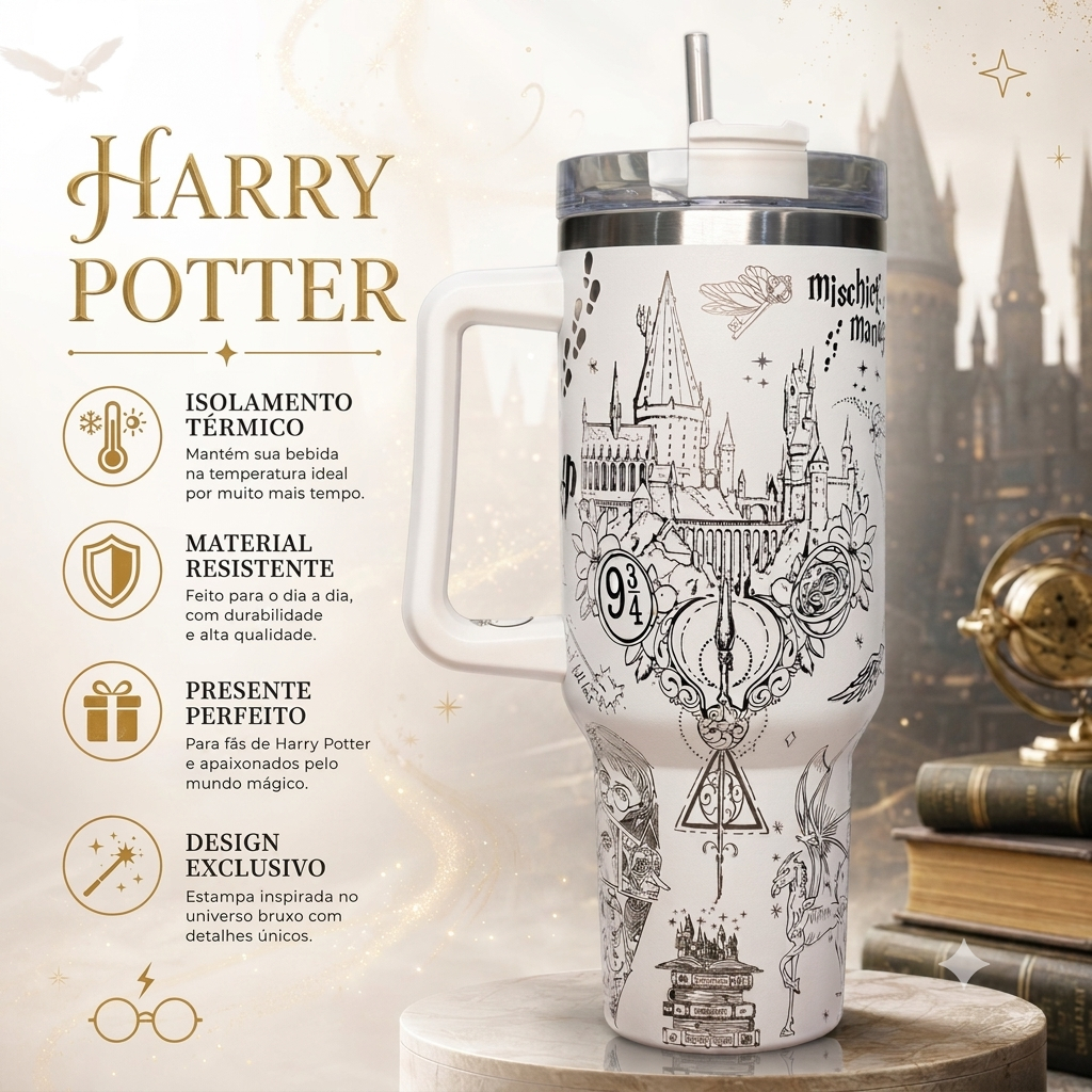 Copo Térmico 1200ml Harry Potter